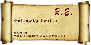 Rudinszky Evelin névjegykártya